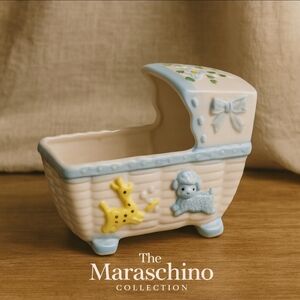 Nancy Pew Vintage Baby Cradle Music Box | Japan | MCM Nursery Decor